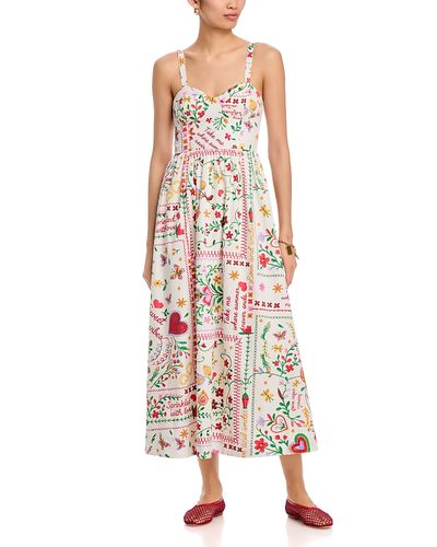 Moon River Moon River Printed Midi Dress