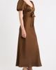 MOON RIVER MOON RIVER Puff Sleeve Lace Trim Maxi Dress - 3
