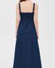 Moon River Moon River Self Belt Midi Denim Dress Indigo - 3