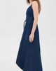 Moon River Moon River Self Belt Midi Denim Dress Indigo - 4