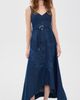 Moon River Moon River Self Belt Midi Denim Dress Indigo - 5