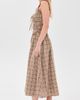 Moon River Moon River Smocked Lace Insert Midi Dress Camel Multi - 4