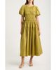 MOON RIVER MOON RIVER Smocked Puff Sleeve Midi Dress - 1