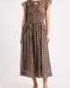 MOON RIVER MOON RIVER Smocked Tie Front Midi Dress - 1