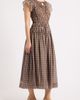MOON RIVER MOON RIVER Smocked Tie Front Midi Dress - 3