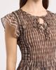 MOON RIVER MOON RIVER Smocked Tie Front Midi Dress - 4