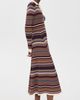 Moon River Moon River Stripe Collared Long Sleeve Dress Cream Multi - 4