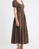 MOON RIVER MOON RIVER Sweetheart Neck Puff Sleeve Midi Dress - 3