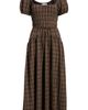 MOON RIVER MOON RIVER Sweetheart Neck Puff Sleeve Midi Dress - 5