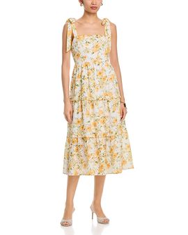 Moon River Moon River Tie Strap Midi Dress