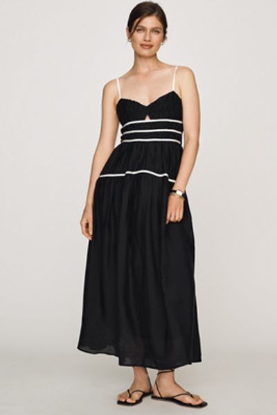 Moon River Piped Midi Dress