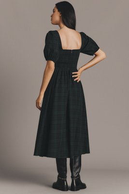 chinese dress ladies Sweetheart Neck Long Sleeve Lace Midi Dress from Moon River exclusive –  Urbanheer main image 1