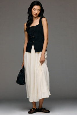 strapless open back dress STANDARD PLEATED HEM JUMPER main image 1