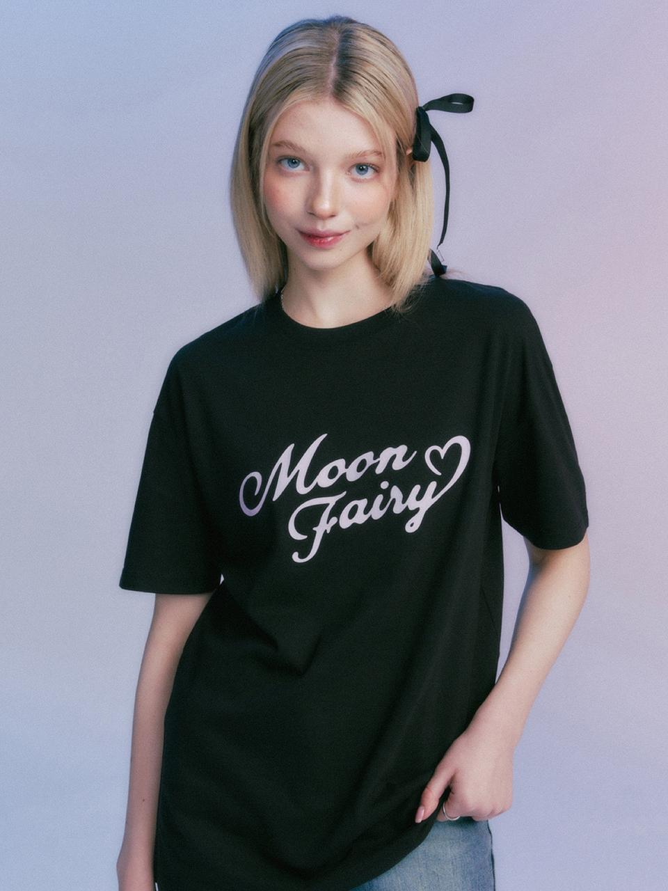 MOONFAIRY MF Basic Heart Logo T-shirt_Black
