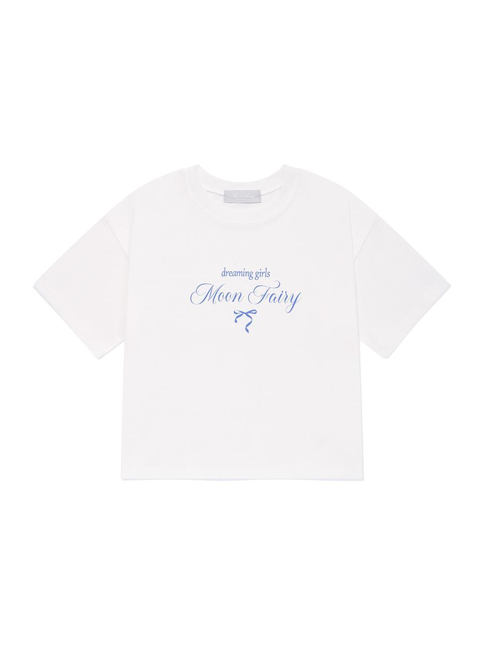 MOONFAIRY MF Blue Petit Ribbon T-shirt_White