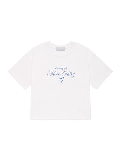 MOONFAIRY MF Blue Petit Ribbon T-shirt_White