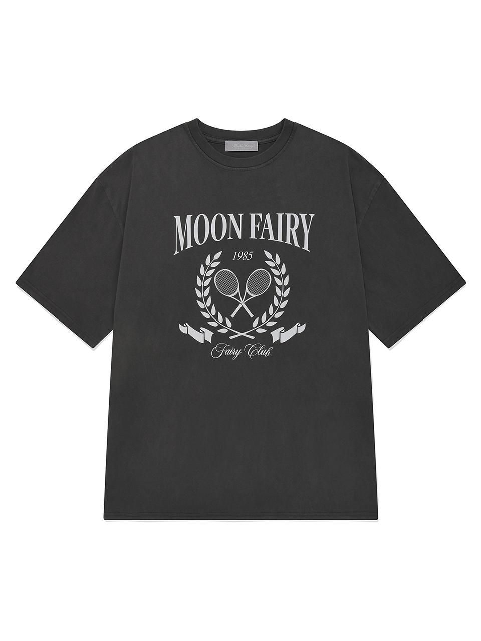 MOONFAIRY MF Tennis Club Pigment T-shirt_Charcoal