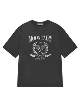 MOONFAIRY MF Tennis Club Pigment T-shirt_Charcoal