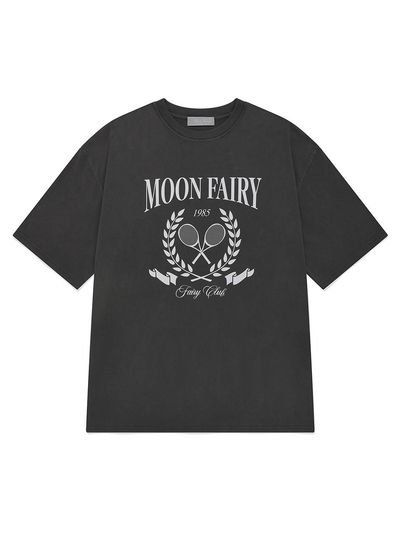 MOONFAIRY MF Tennis Club Pigment T-shirt_Charcoal