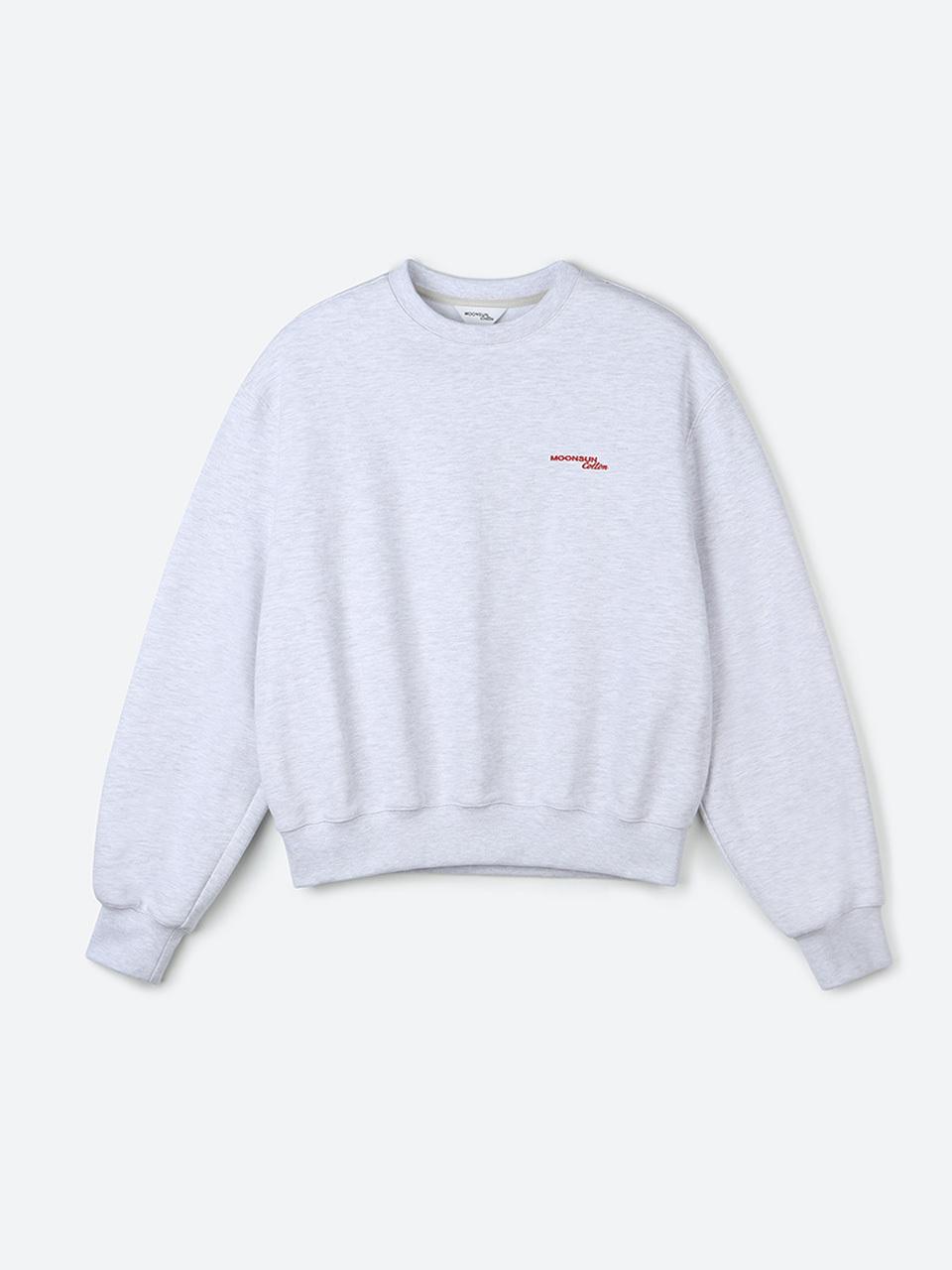 MOONSUN 01 M.C Logo SweatShirt / Grey Heather