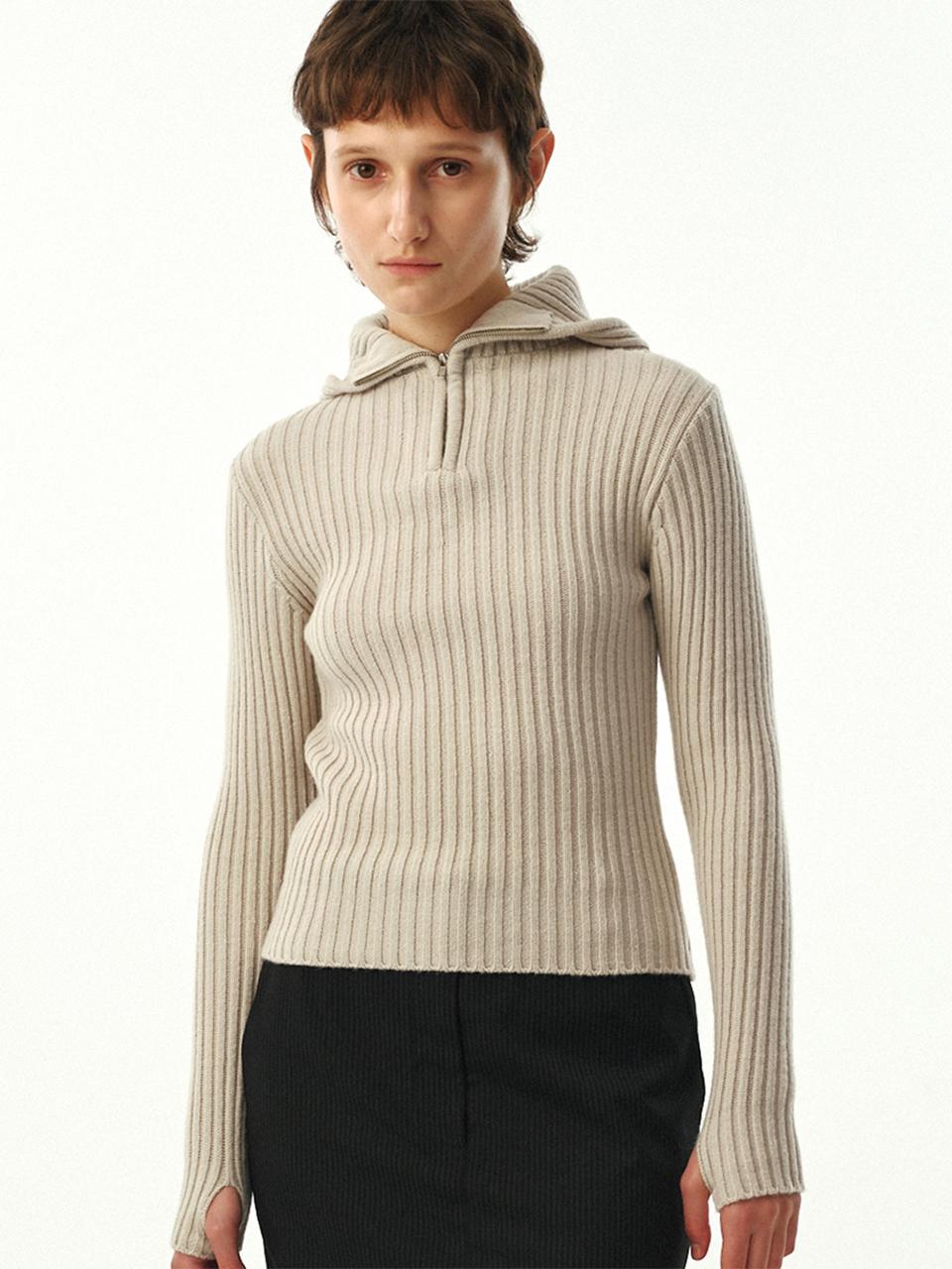 MOONSUN Balaclava Knit Top / Mist