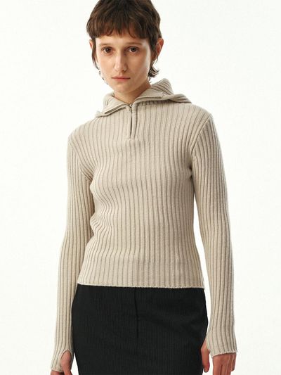MOONSUN Balaclava Knit Top / Mist