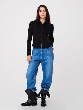 MOONSUN Classic Straight Denim Pants_Medium Wash