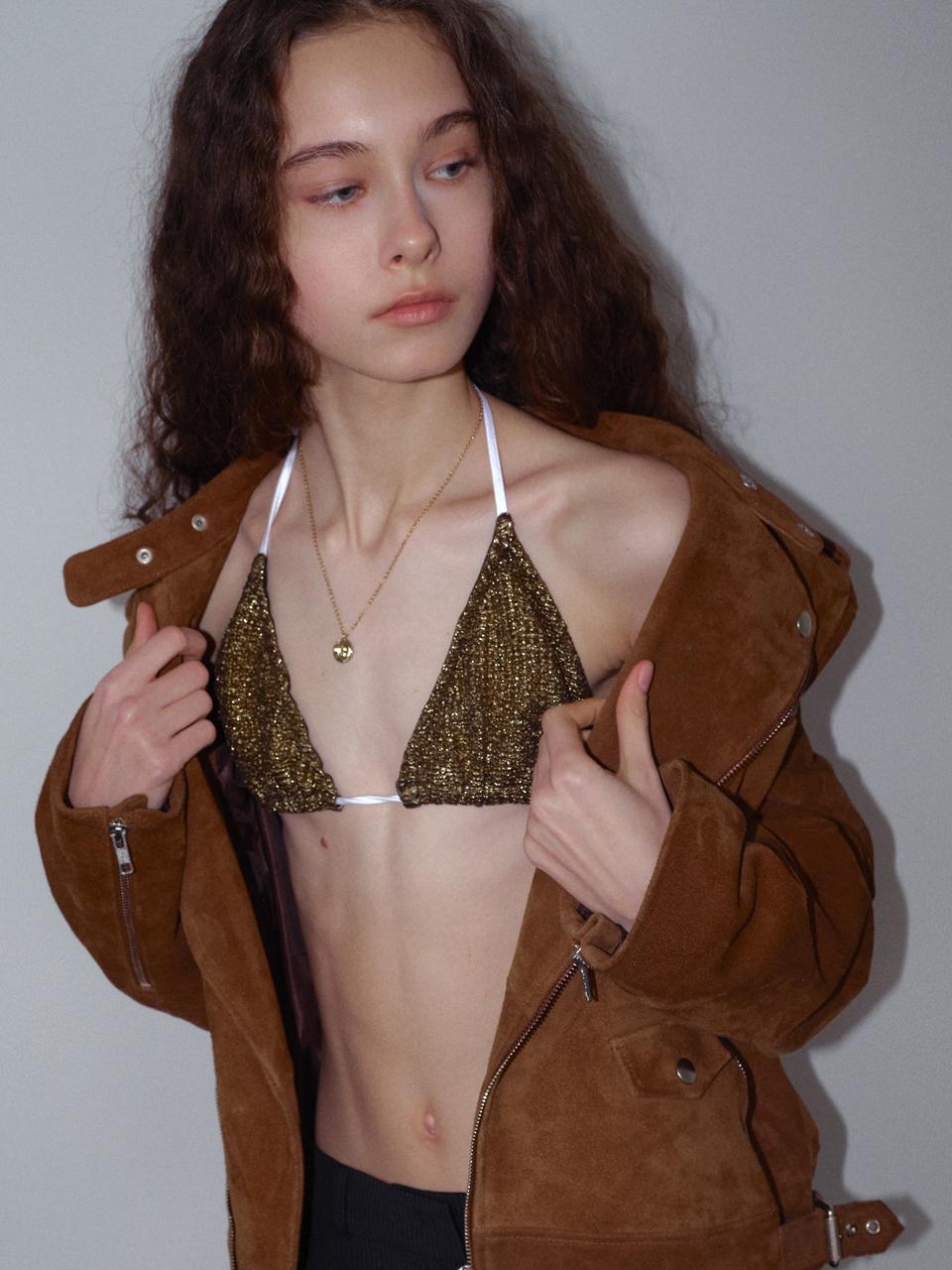 MOONSUN Flor Metallic Bra_Gold Wrinkle