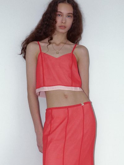 MOONSUN MJ S2 Amor Seer Layered Bustier_Red&Pink