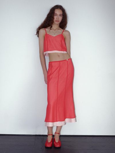 MOONSUN MJ S2 Amor Seer Layered Skirt_Red&Pink