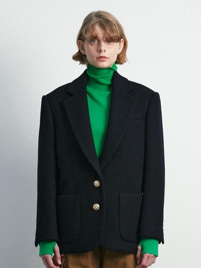 MOONSUN Moabit Oversized Heavy Wool Jacket / Midnight