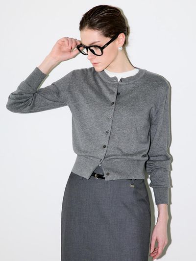 MOONT Cashmere Round Neck Cardigan
