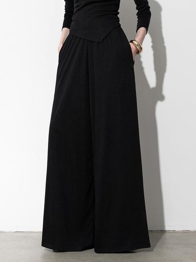MOONT Flow Maxi Wide Banding Double-Stitched Pants