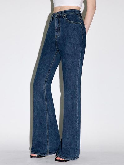 MOONT High-waist Bootcut Indigo Denim Pants