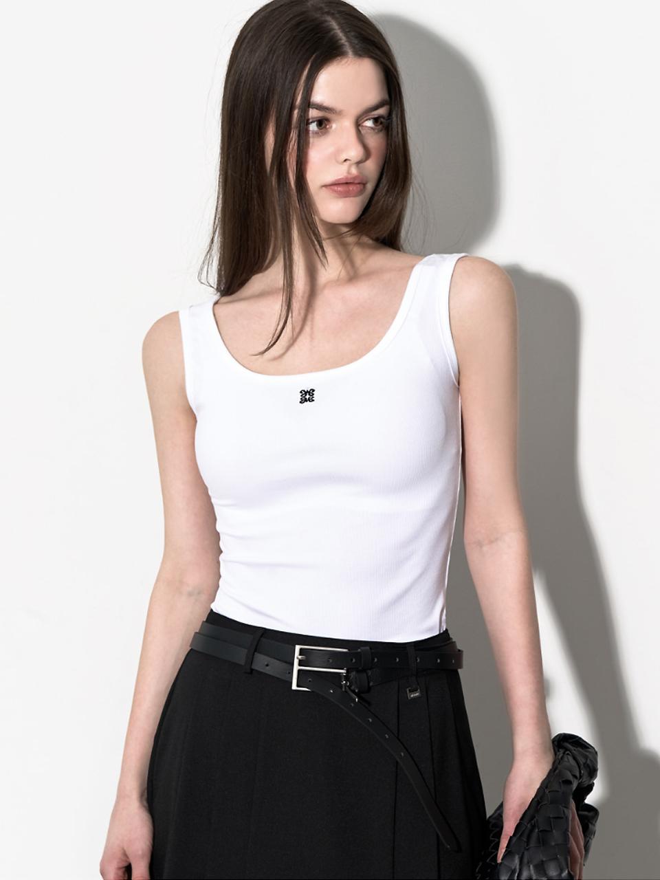 MOONT Logo Ribbed Sleeveless Tank