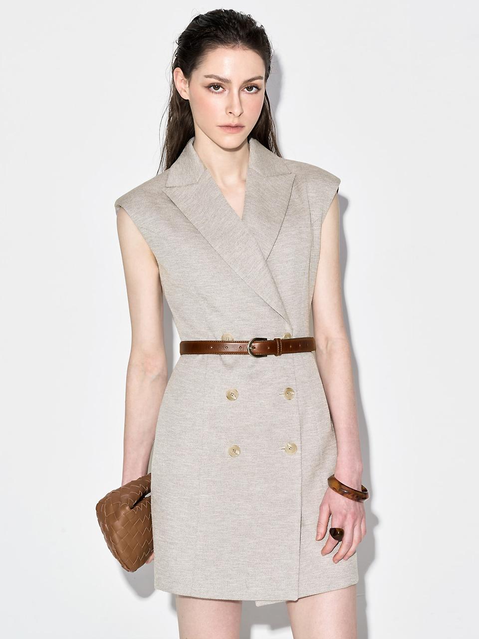 MOONT Meg Tweed Vest Dress