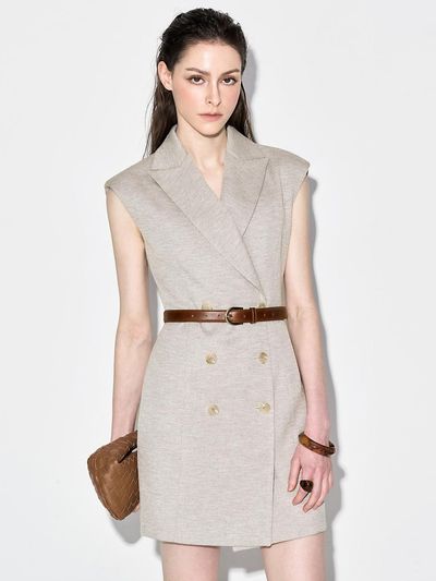 MOONT Meg Tweed Vest Dress