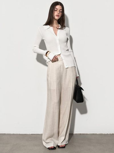 MOONT Moss Linen Wide Slacks Ver.2