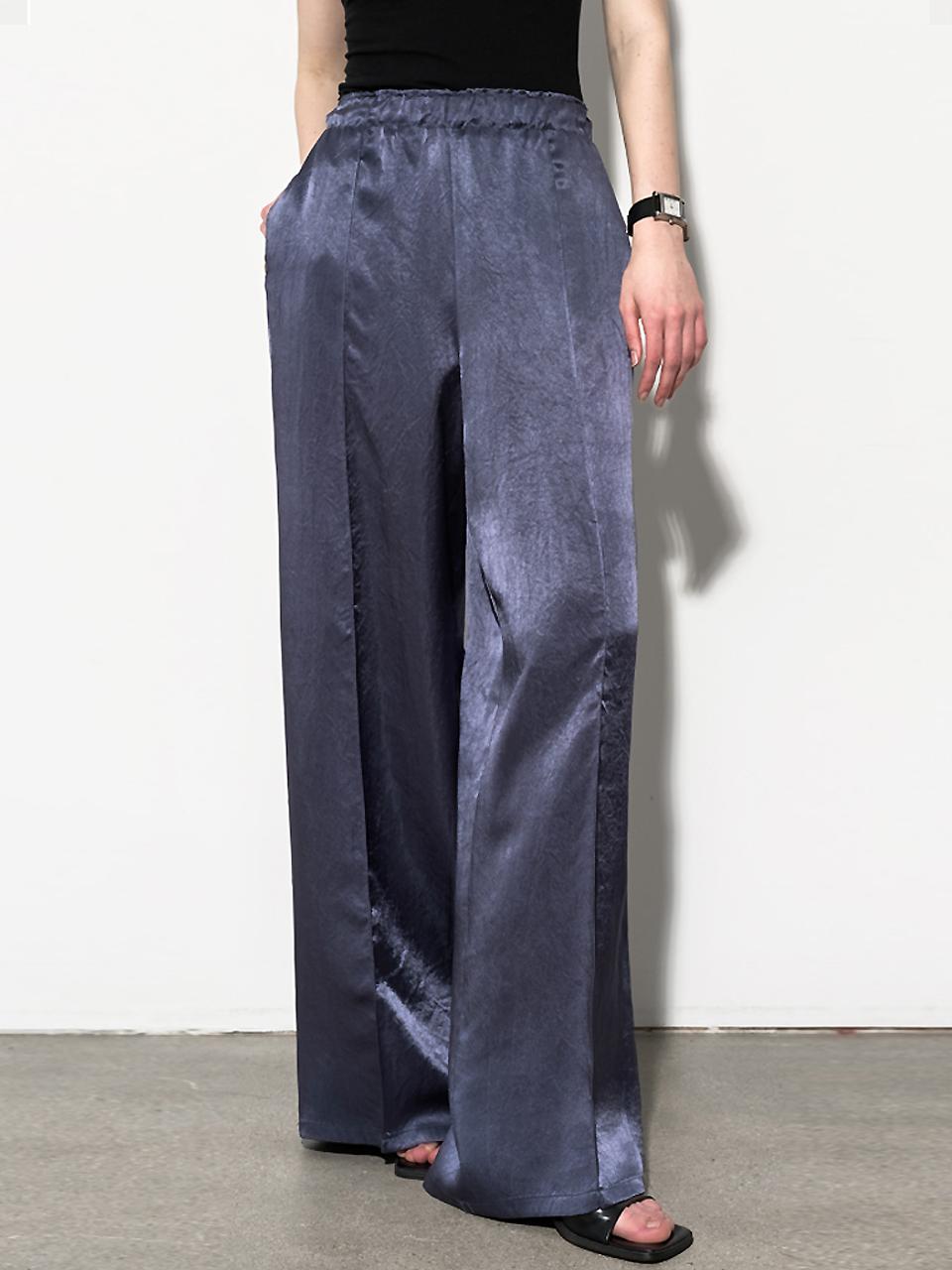MOONT Satin Banding Wide Pants