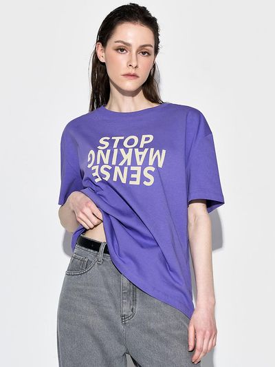 MOONT Text Half T-shirt