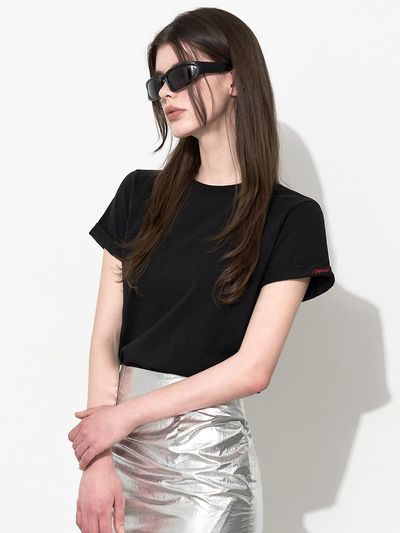 MOONT Turn-up Pigment Washed T-shirt