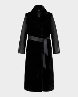 Moose Knuckles Bunny Tolina Faux-Fur Trench Coat