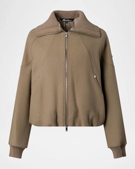 Moose Knuckles Grid 3-In-1 Wool Bomber Jacket