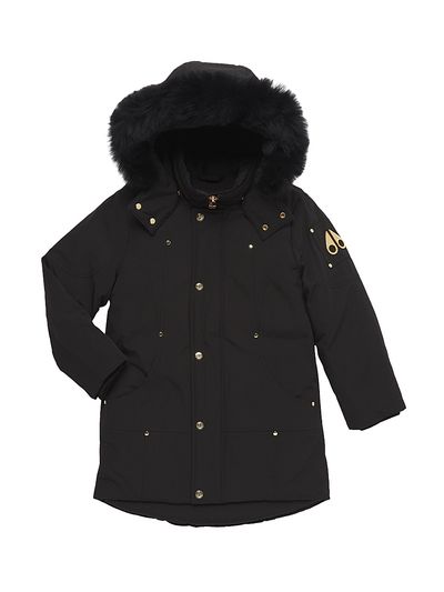 Moose Knuckles Kid's Shearling-Trimmed Down Jacket