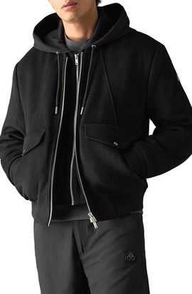 Moose Knuckles Moose Knuckles Elington Wool Blend Bomber Jacket
