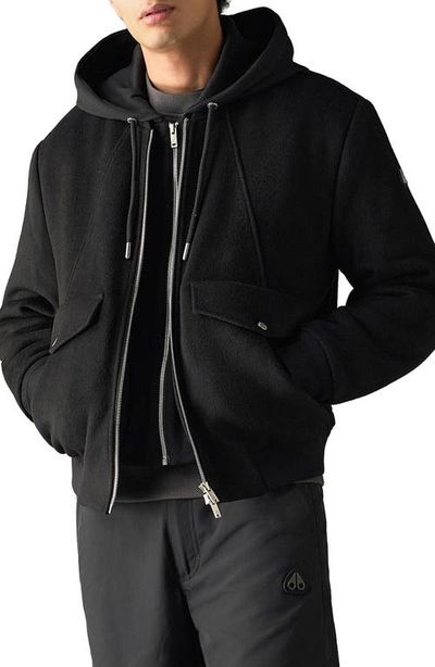 Moose Knuckles Moose Knuckles Elington Wool Blend Bomber Jacket