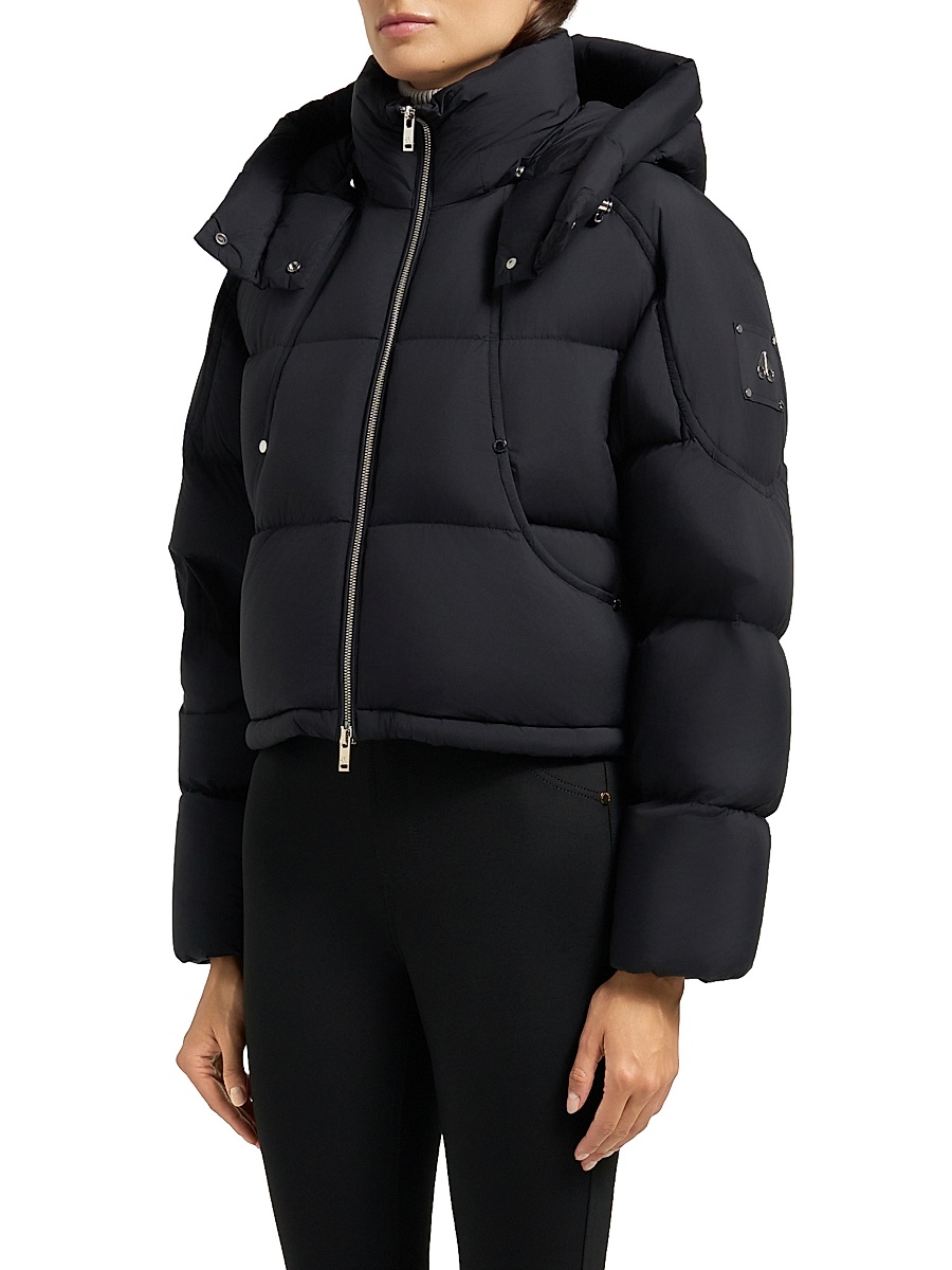 あっきー Moose Knuckles - Women's Akai Crop Puffer Jacket