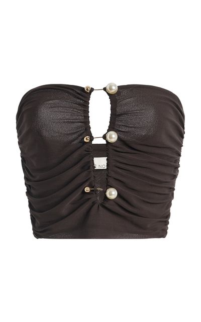 Moré Noir Moré Noir Goya Strapless Jersey Top