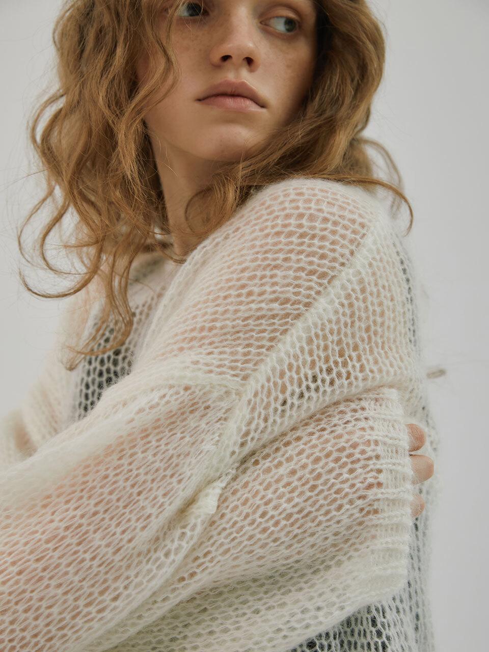 MORCEAU PAR MORCEAU 24SS Mesh Mohair Sweater