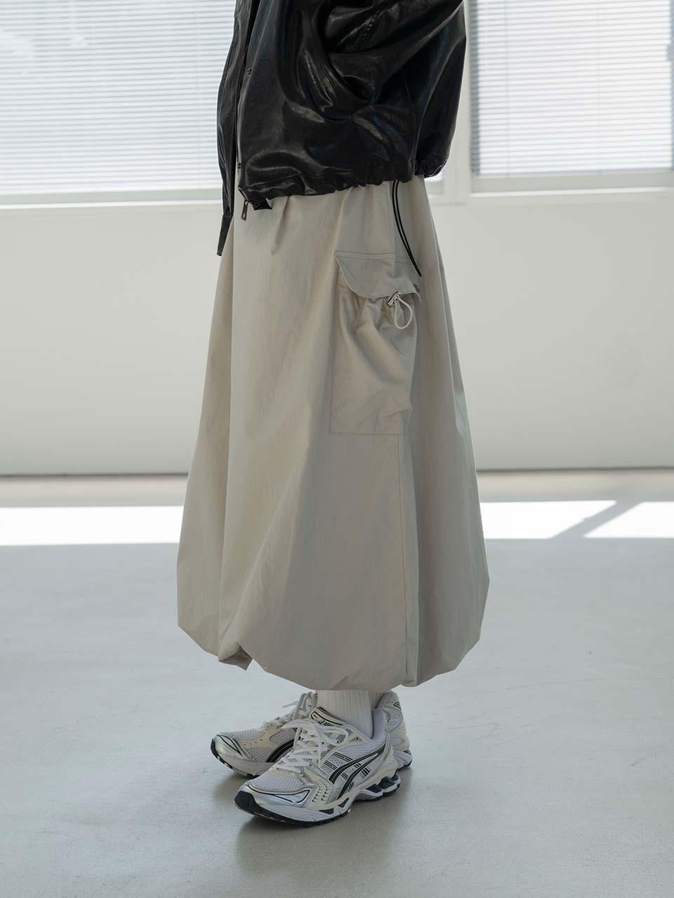 MORCEAU PAR MORCEAU Balloon pocket skirt_Light Gray